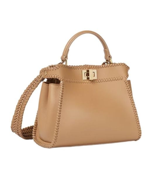 Fendi Natural Pekaboo Mini Handbag