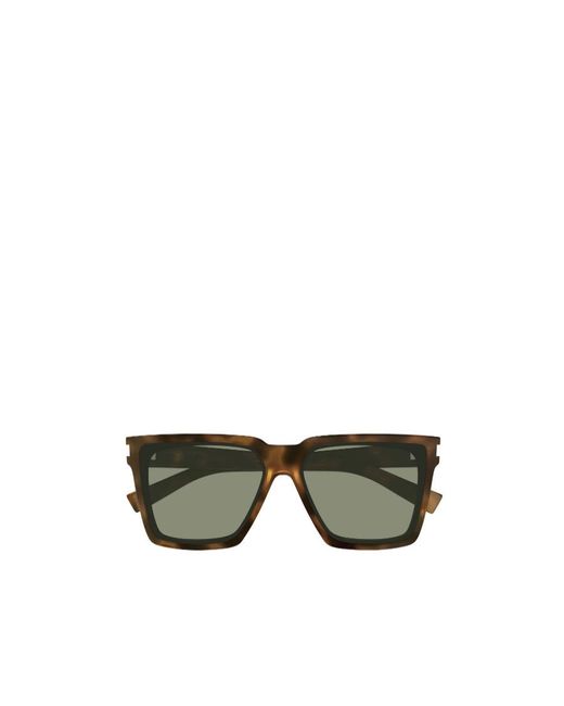 Saint Laurent Green Eyewear Square Frame Sunglasses for men