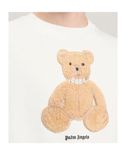 Palm Angels White Bear Patch Sweatshirt for men
