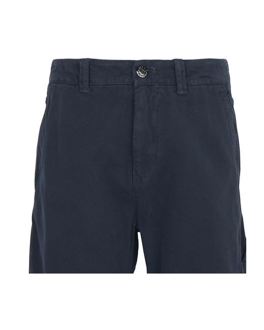 Stone Island Blue Casual Trousers With Belt Loops for men