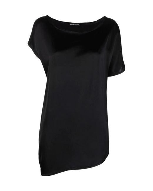Ann Demeulemeester Black Logo Blouse