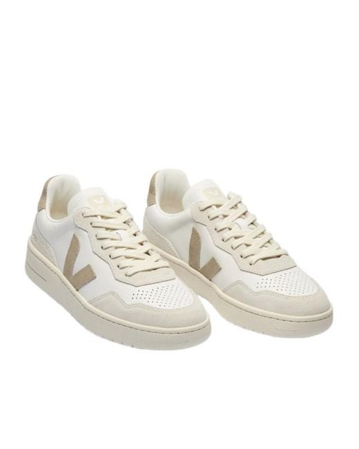 Veja Natural V-90 Lace-Up Sneakers for men