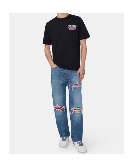 Amiri Blue Jeans Straight Cotton for men