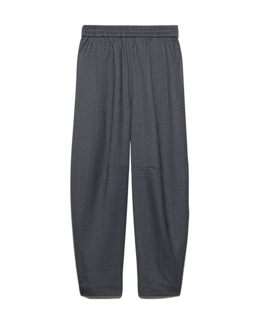 MAX&Co. Gray Barrel-Leg Grisaille Trousers