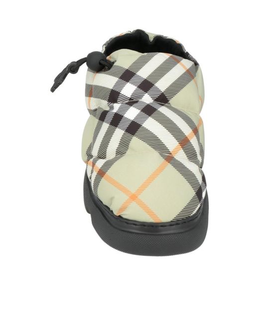 Burberry Green Plaid Low Top Casual Shoes