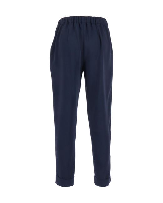 P.A.R.O.S.H. Blue P.A.R.O..H. Straight Leg Trousers