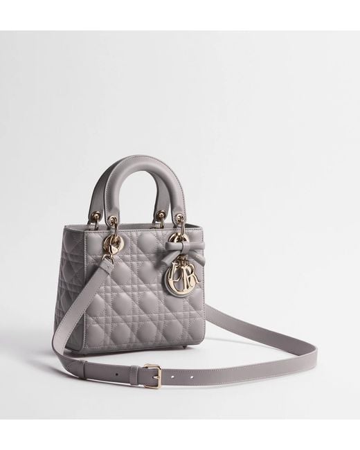 Dior Gray Small Lady Shoulder Bag