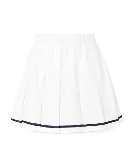 Varley White Clarendon High-Waist Skirt