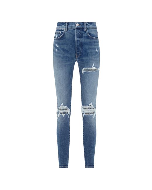 Amiri Women's Blue Mx1 Mid-Rise Skinny Jeans