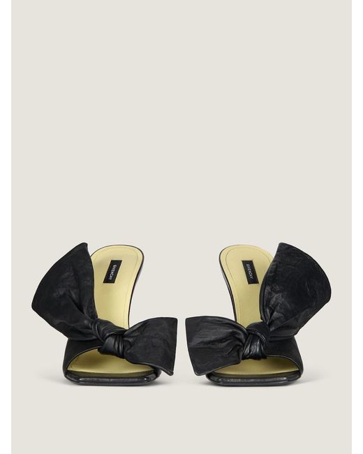 Givenchy Black Boudoir Bow Heeled Mules