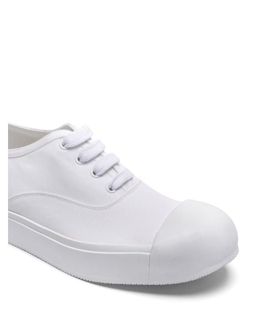 Prada White Strap-Up Casual Sneakers for men