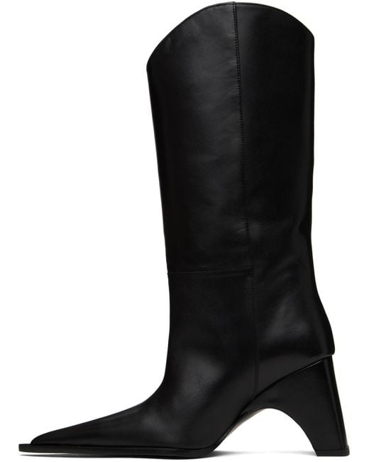 Coperni Black Cowboy Pointed Toe Boots