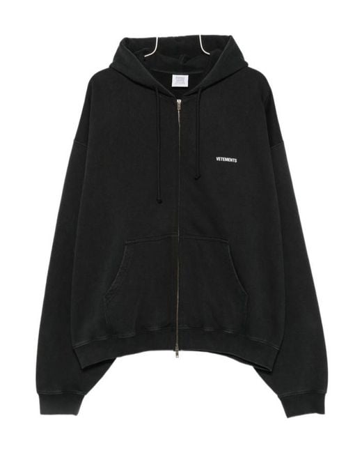 Vetements Black Long-Sleeved Sweatshirt for men