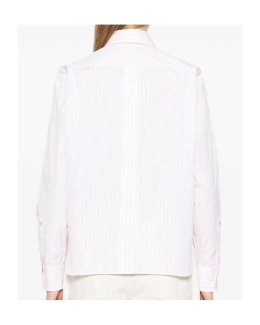 Max Mara White Collared Long-Sleeved Shirt