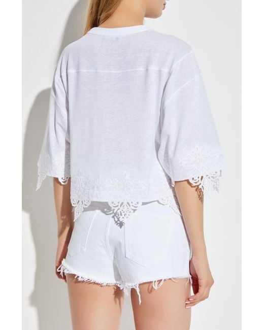 Balmain White Oversize Type Top