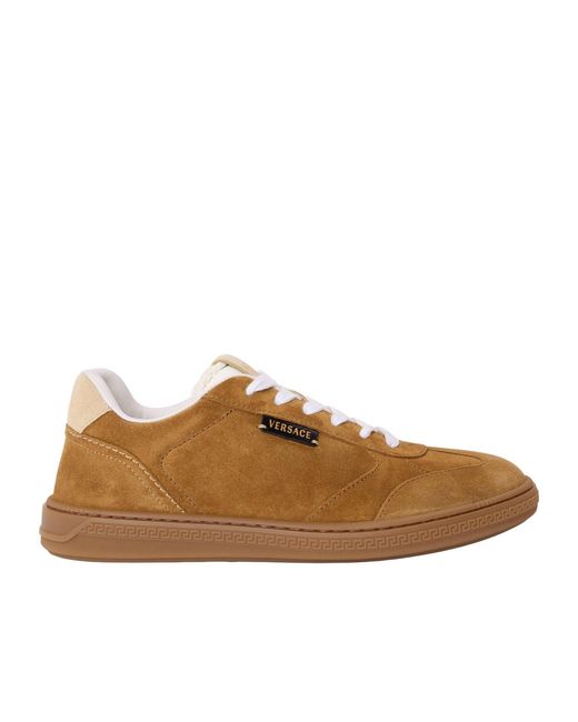 Versace Brown Simple Low-Top Shoes