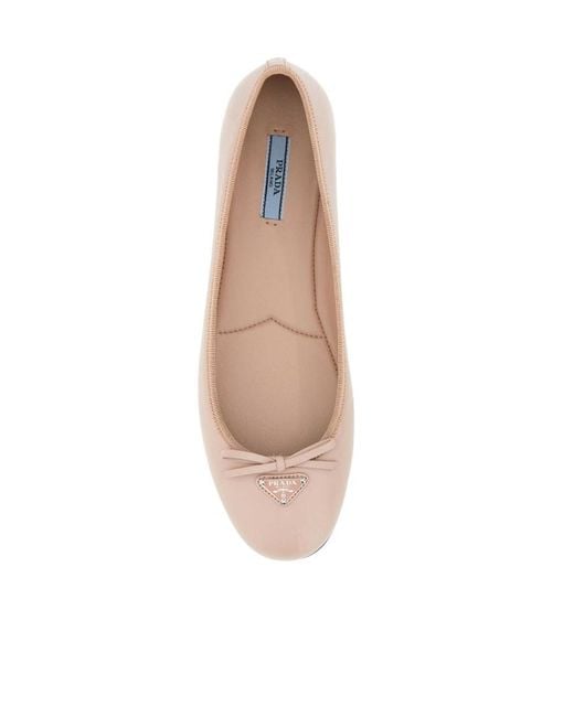 Prada Natural Nappa Leather Ballerinas