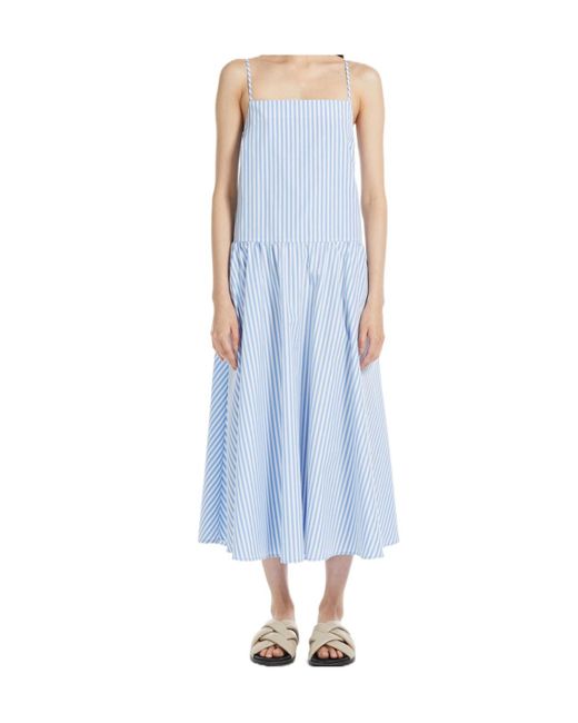 Max Mara Blue Suspender Dress