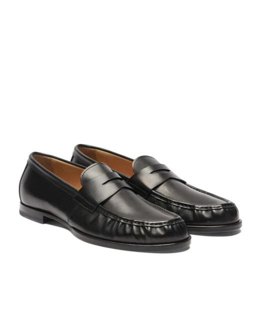 Scarosso Black Fred Round-Toe Loafers for men