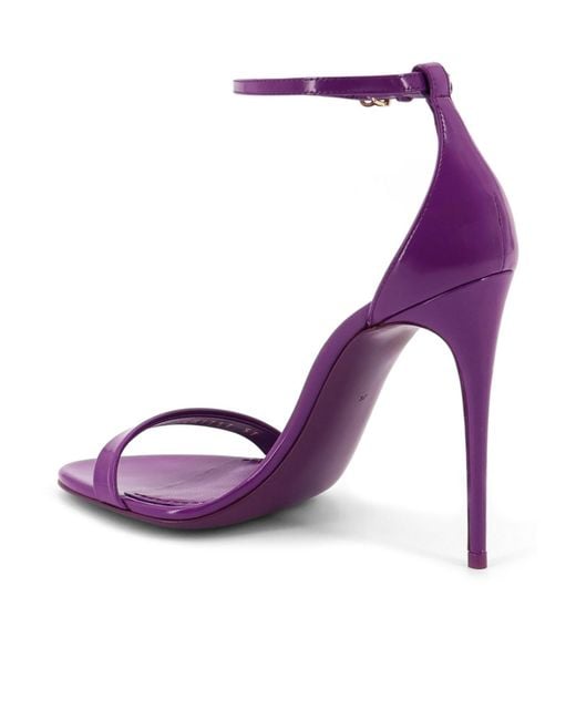 Dolce & Gabbana Purple Dg Logo Plaque Sandals