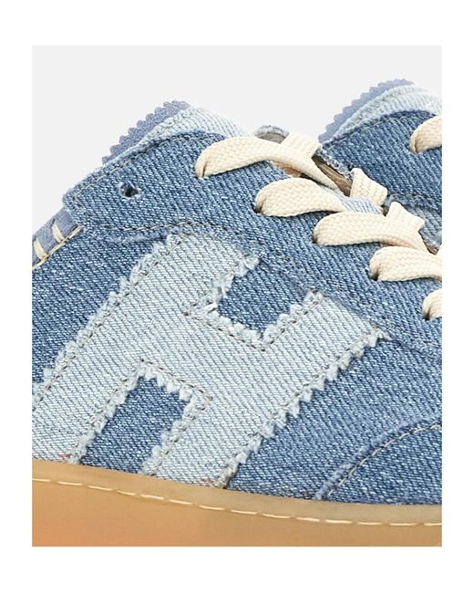 Hogan Blue Logo-Appliqué Sneakers