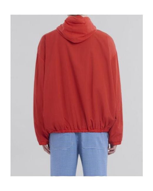 Marni Red Hooded Jacket for men
