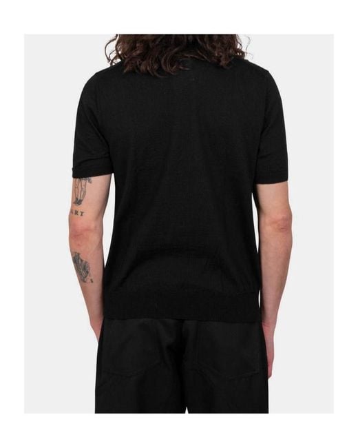 COMME DES GARÇONS PLAY Black Lapel Polo Shirt for men