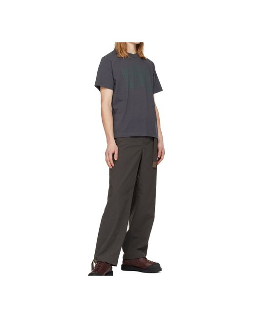 Sacai Gray Short-Sleeved Crewneck T-Shirt for men