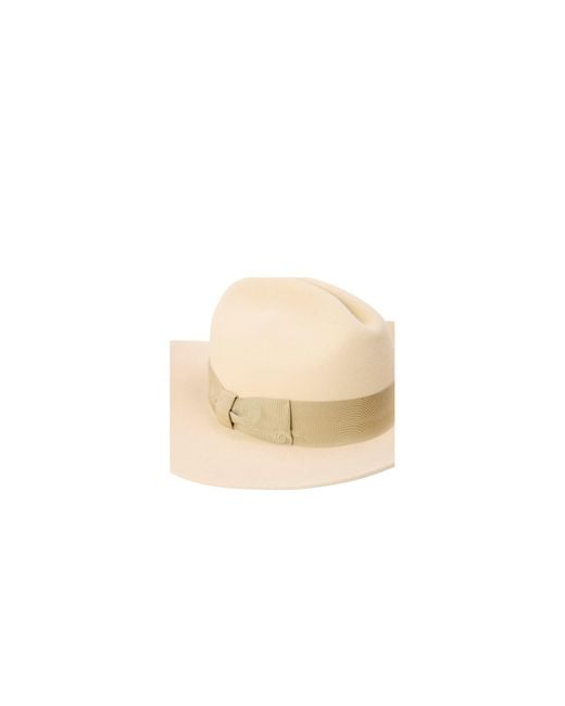 Gucci White Woolen Wide-Brim Fedora
