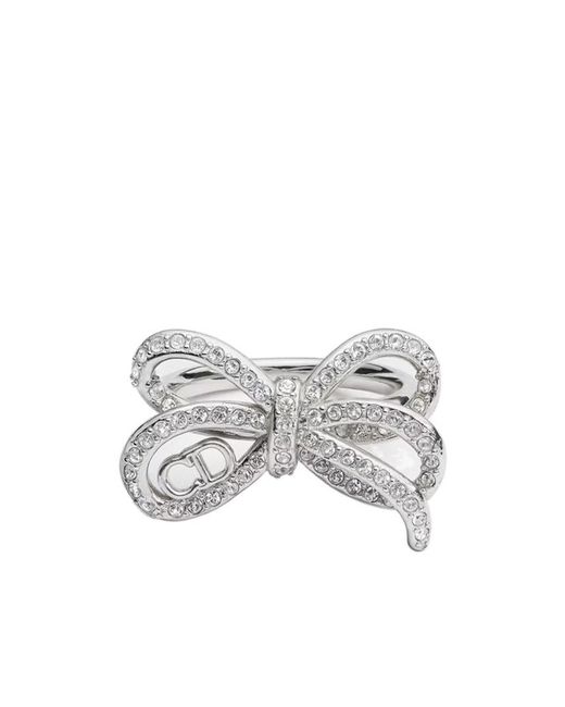 Dior White Infinity Bow Ring