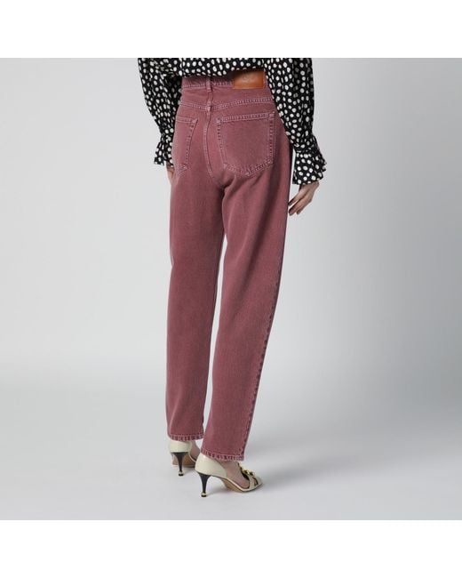 Chloé Red Chloé Dp 30 High-Rise Straight Jeans