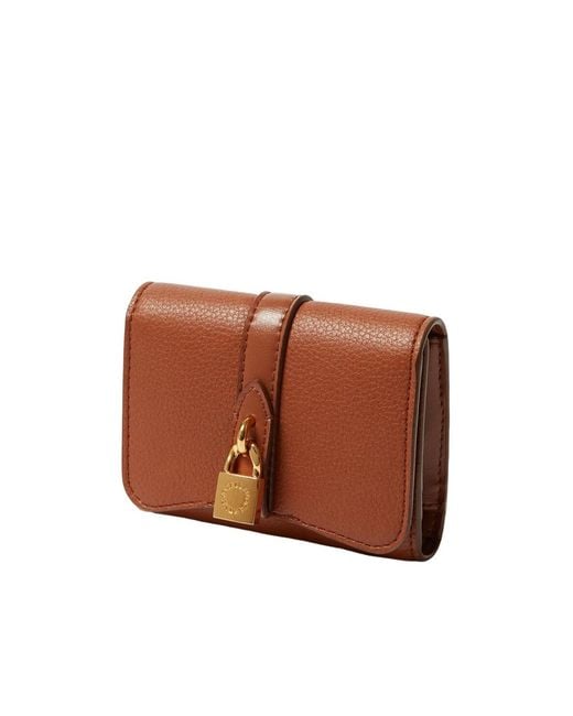 Stella McCartney Brown Ryder Padlock Tri-Fold Wallet for men