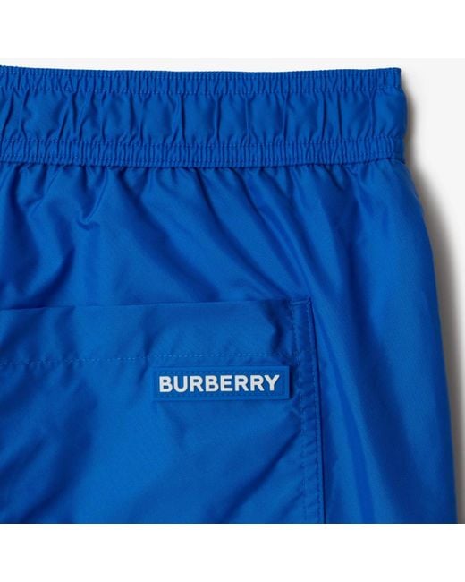 Burberry Blue Logo Beach Shorts for men