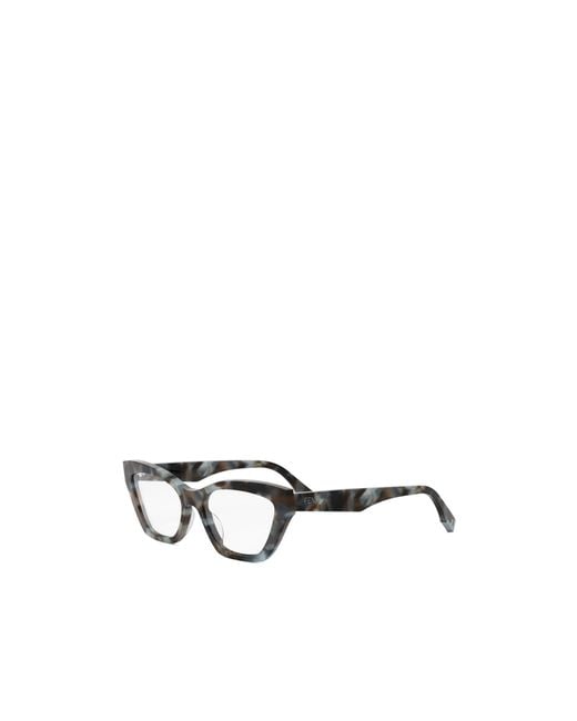 Fendi White Eyewear Cat-Eye Frame Glasses