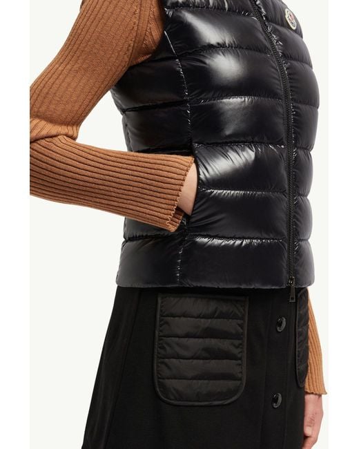 Moncler Black Ghany Down Vest for men