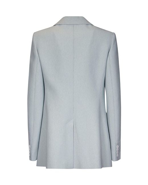 Max Mara Gray Breasted Slim Suit Coat