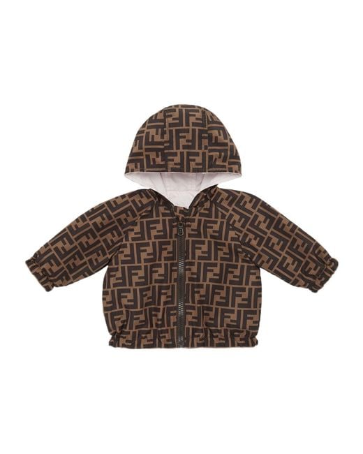 Fendi Pink Nylon Reversible Baby Windbreaker Jacket