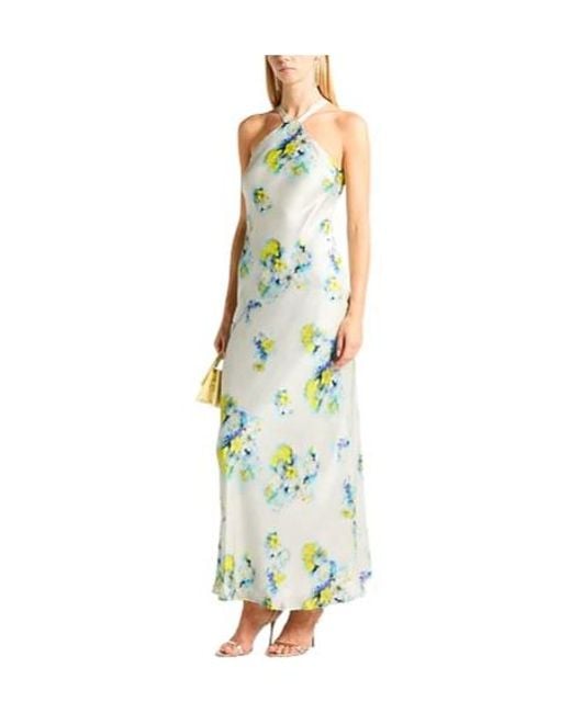 Max Mara Green Floral Printed Sleeveless Dress