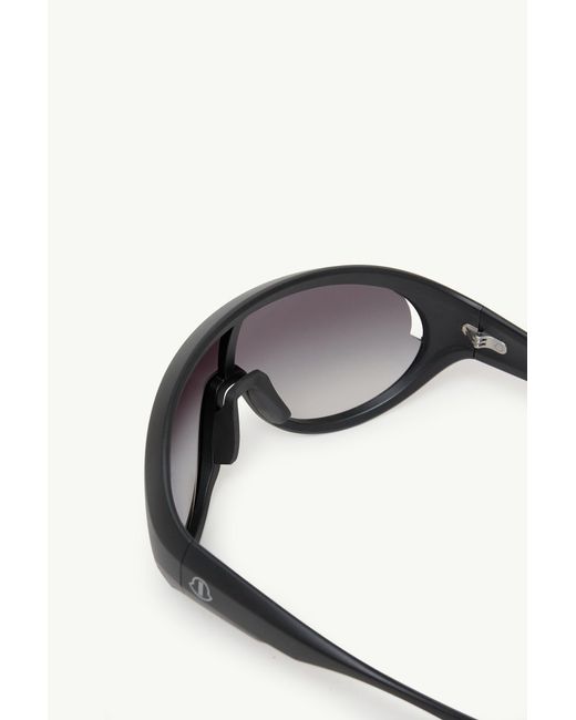 Moncler Gray Rick Owens Contrast Oval Sunglasses for men