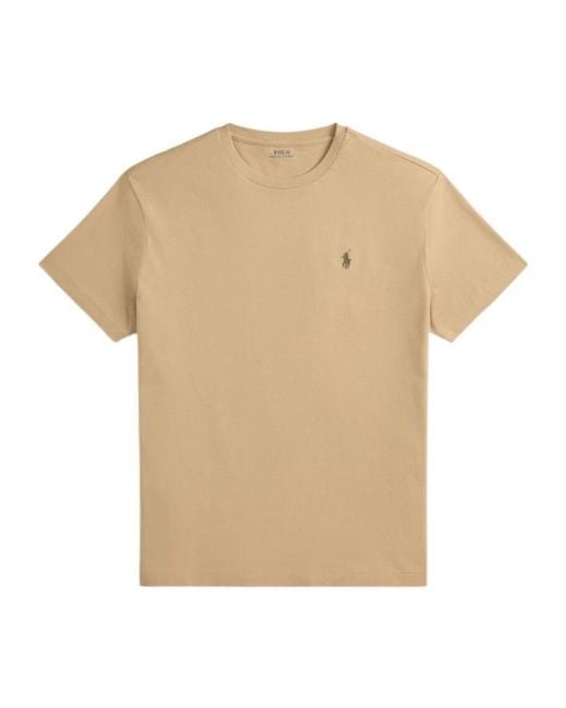 Polo Ralph Lauren Natural Embroidered-Logo Short-Sleeve T-Shirt for men