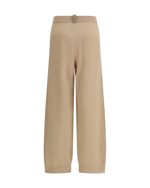 Fabiana Filippi Natural Pleated Embellished Track Pants