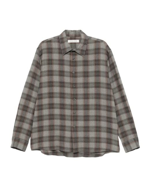 sunflower Gray Checked-Pattern Shirt for men