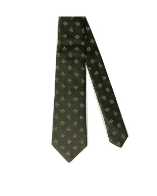 Mulberry Green All Over Tree Pointed Tie for men