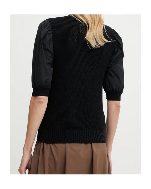 Max Mara Black V-Neck Pullover