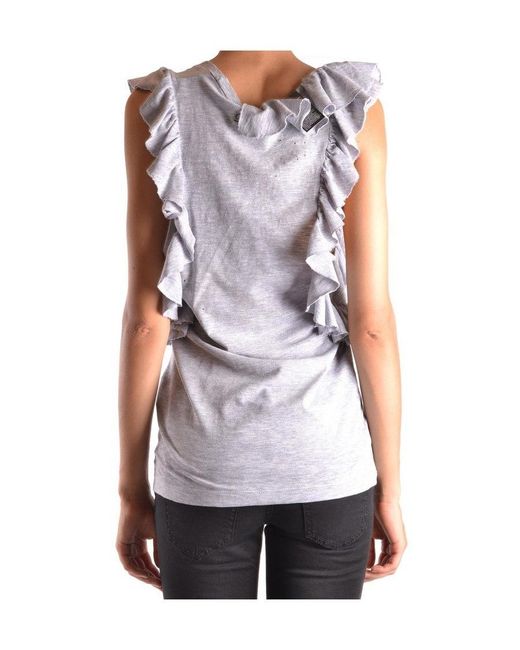 DSquared² Purple Pleated Detail T-Shirt