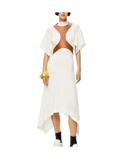 Loewe White Silk Dress