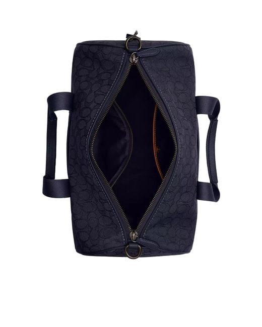 COACH Blue Theo Monogram Duffle Bag for men