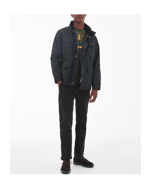 Barbour Black Sapper Wax-Finish Jacket for men