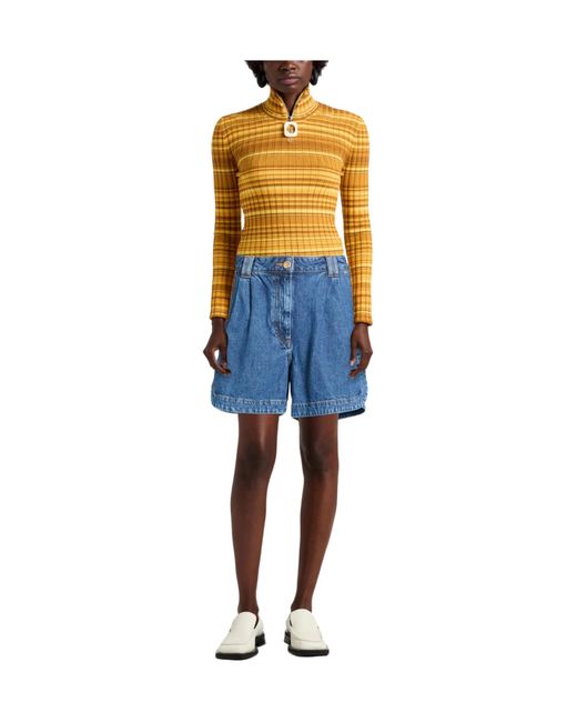 Farm Rio Blue Denim Shorts