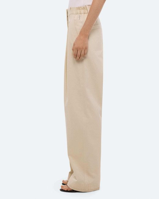 Helmut Lang Natural Pleated Casual Pants